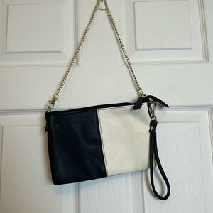 charming charlie black and white purse